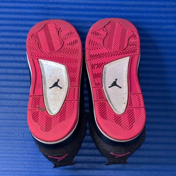 Size 8.5Y- GS Nike Air Jordan 4 Retro 487724-408 Denim Obsidian Pink W- 10 - Picture 8 of 8